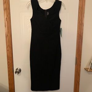 Rock Steady Vintage Inspired Fitted Black Dress